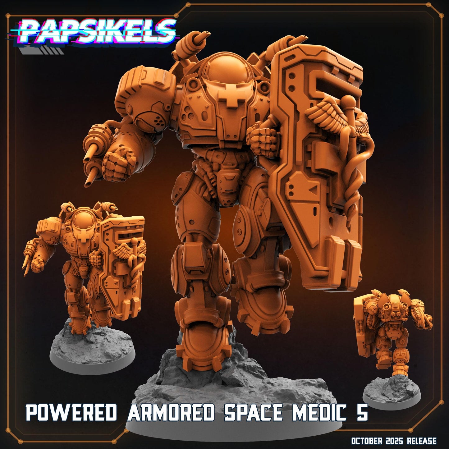 Space Medics - 3D Printed Miniature - Sci-fi Miniature - Tabletop Miniature - D&D - Papsikel