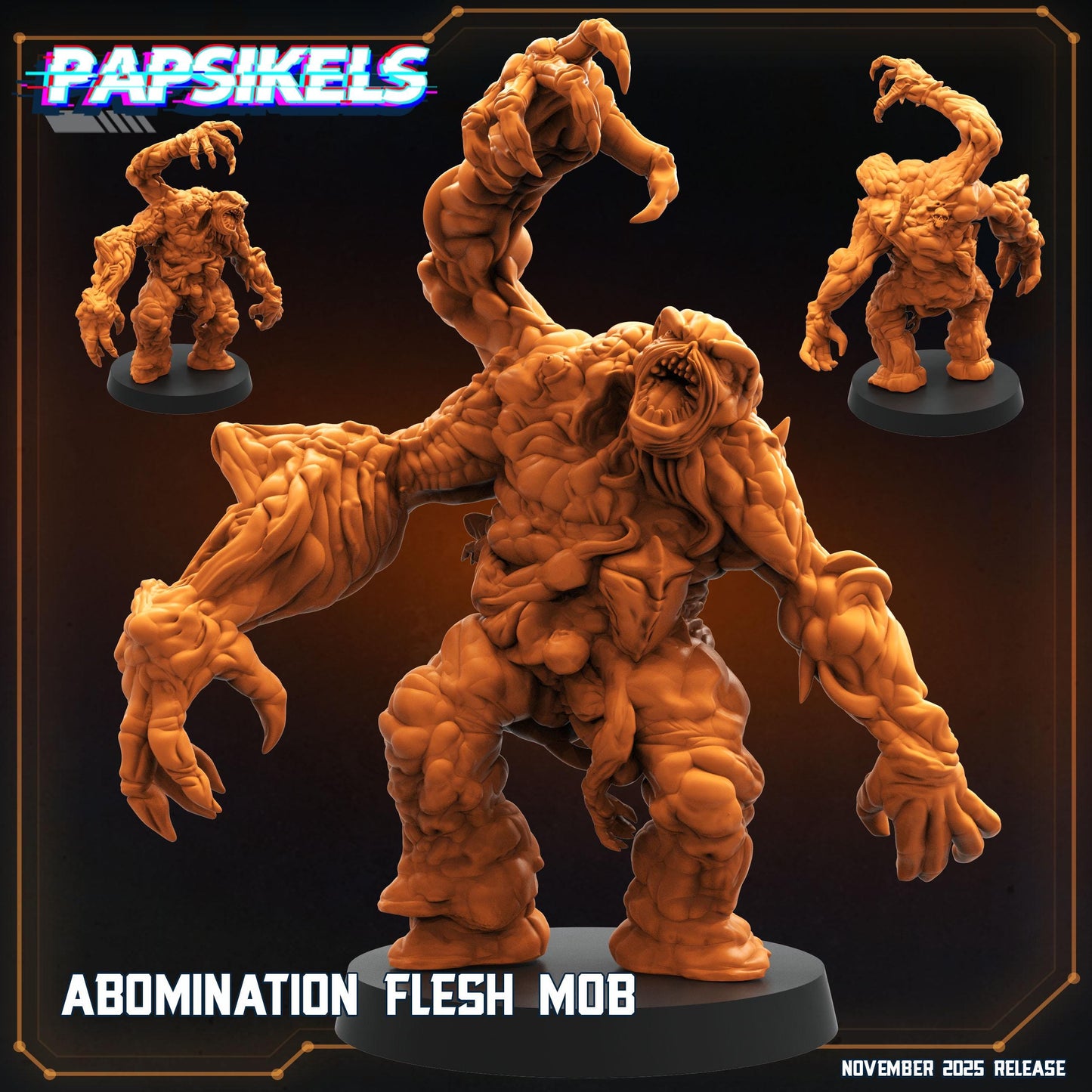 Abomination mob - Tabletop miniature - Fantasy - 32mm - D&D - Sc fi Papsikel