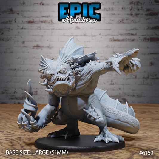 Amphibian Beast - Resin Miniature - Tabletop miniature - Fantasy Miniature - 32mm - D&D - Sci-fi Miniature
