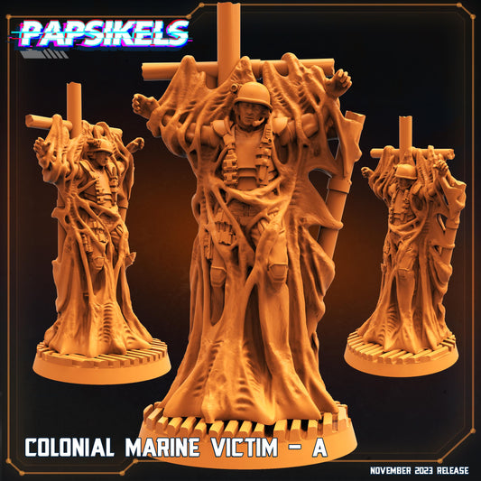 Colonial Marine victim - Tabletop miniature - Fantasy - 32mm - D&D - Sci fi Papsikel