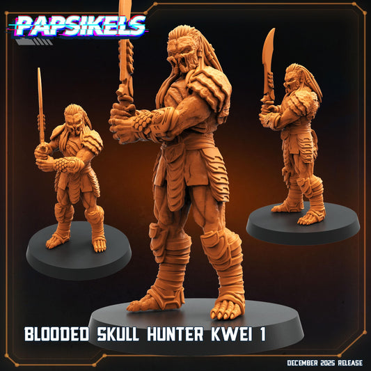 Blooded skull hunter - Tabletop miniature - Fantasy - 32mm - D&D - Sc fi Papsikel