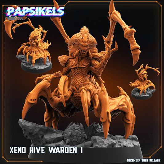 Xeno hive warden- Tabletop miniature - Fantasy - 32mm - D&D - Sc fi Papsikel
