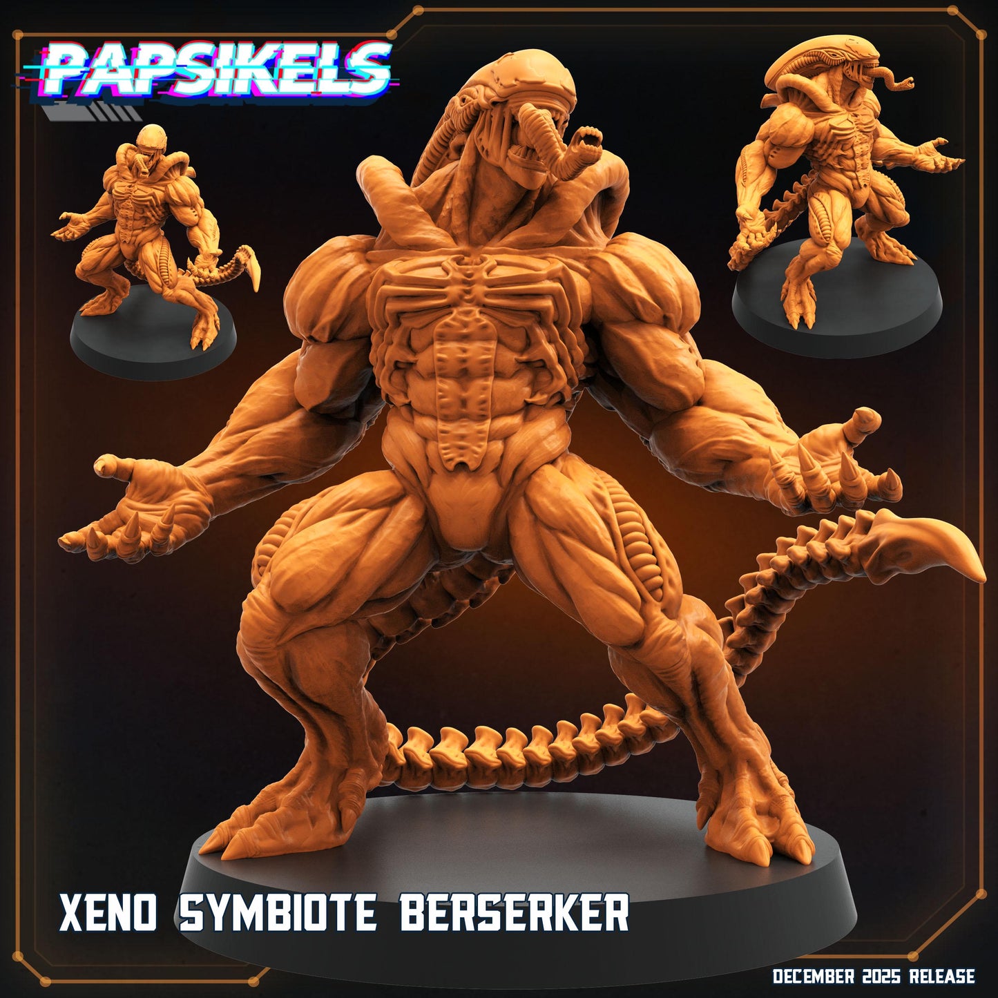 Xeno symbiote- Tabletop miniature - Fantasy - 32mm - D&D - Sc fi Papsikel