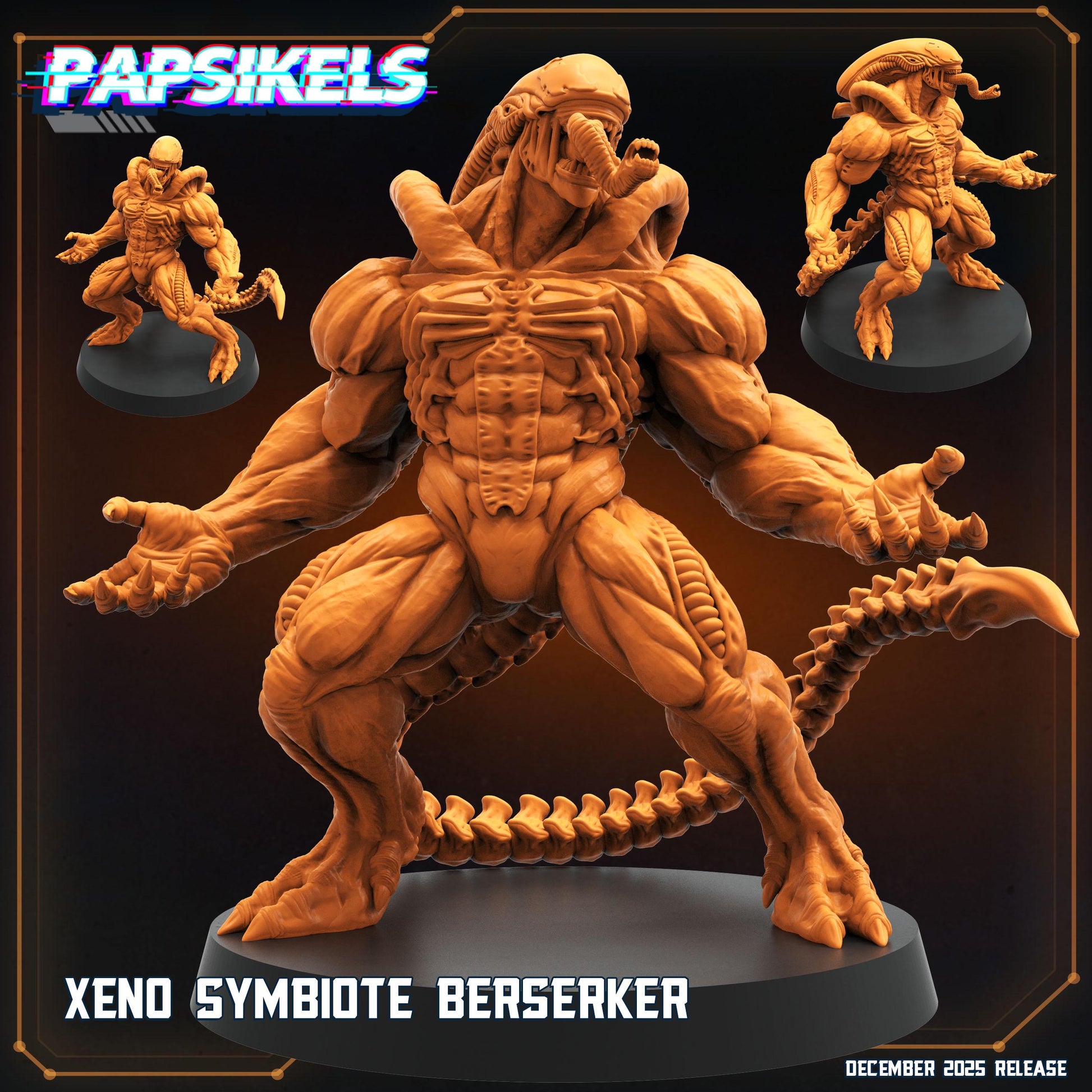 Xeno symbiote- Tabletop miniature - Fantasy - 32mm - D&D - Sc fi Papsikel