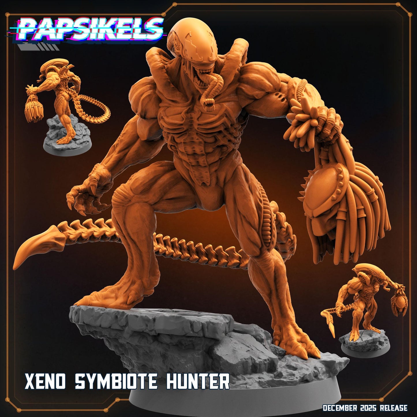 Xeno symbiote- Tabletop miniature - Fantasy - 32mm - D&D - Sc fi Papsikel