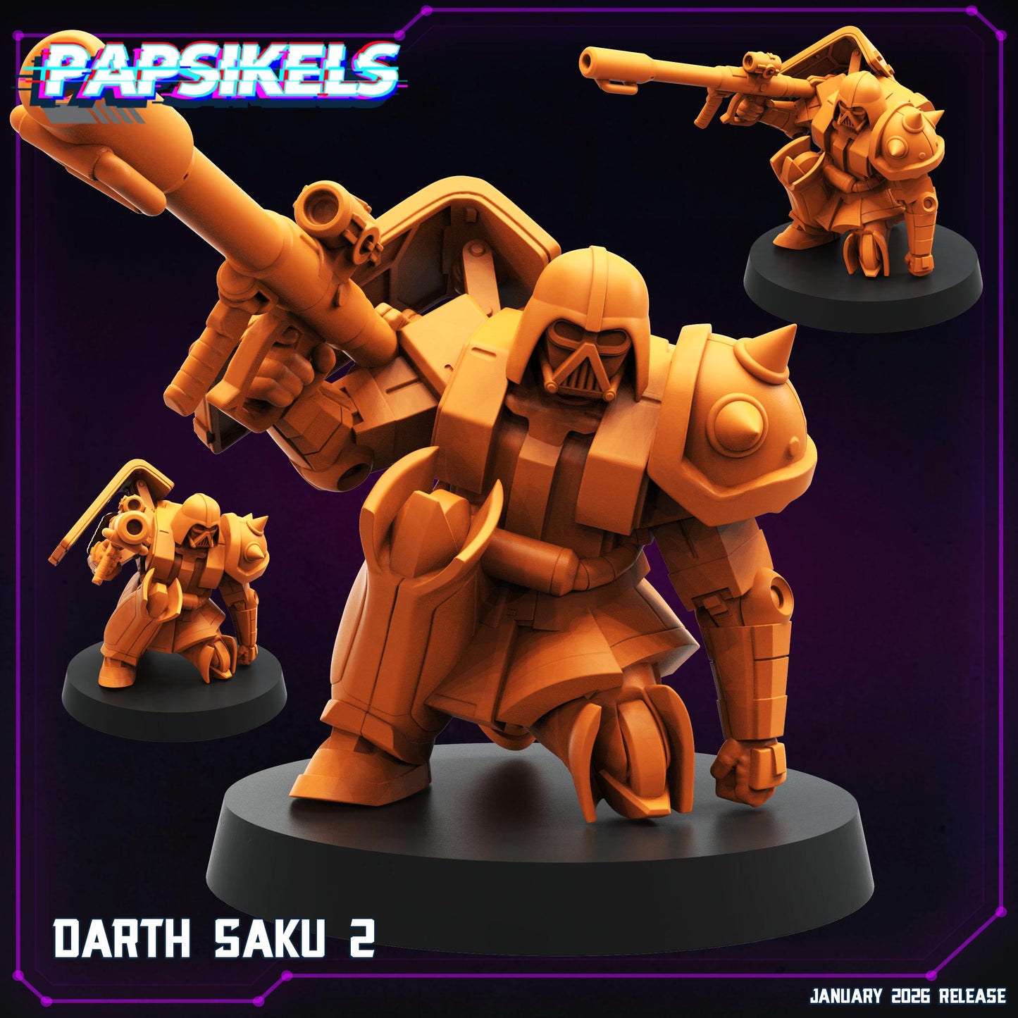 Darth Saku - 32mm Sci-fi Miniature - Papsikel