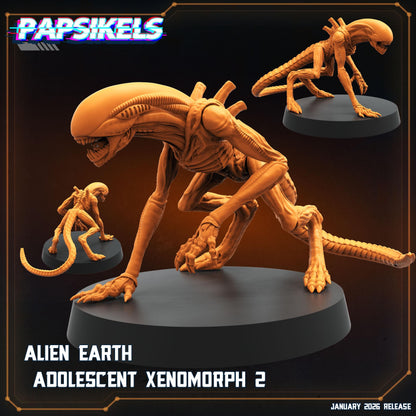 Adolescent Xenoform - 32mm Sci-fi Miniature - Papsikel