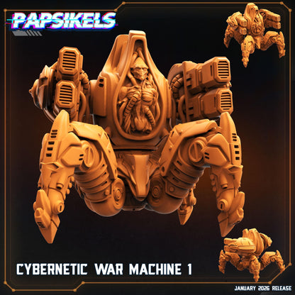 Cybernetic war machine - 32mm Sci-fi Miniature - Papsikel
