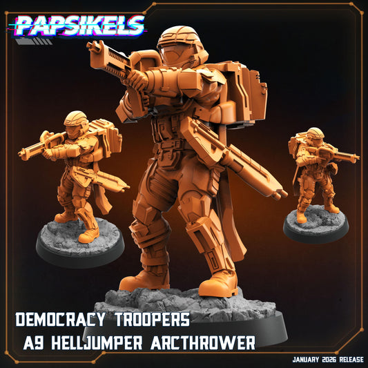 Democracy Troopers - 32mm Sci-fi Miniature - Papsikel