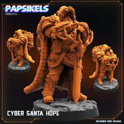 Cyber Santa - 32mm Sci-fi Miniature - Papsikel