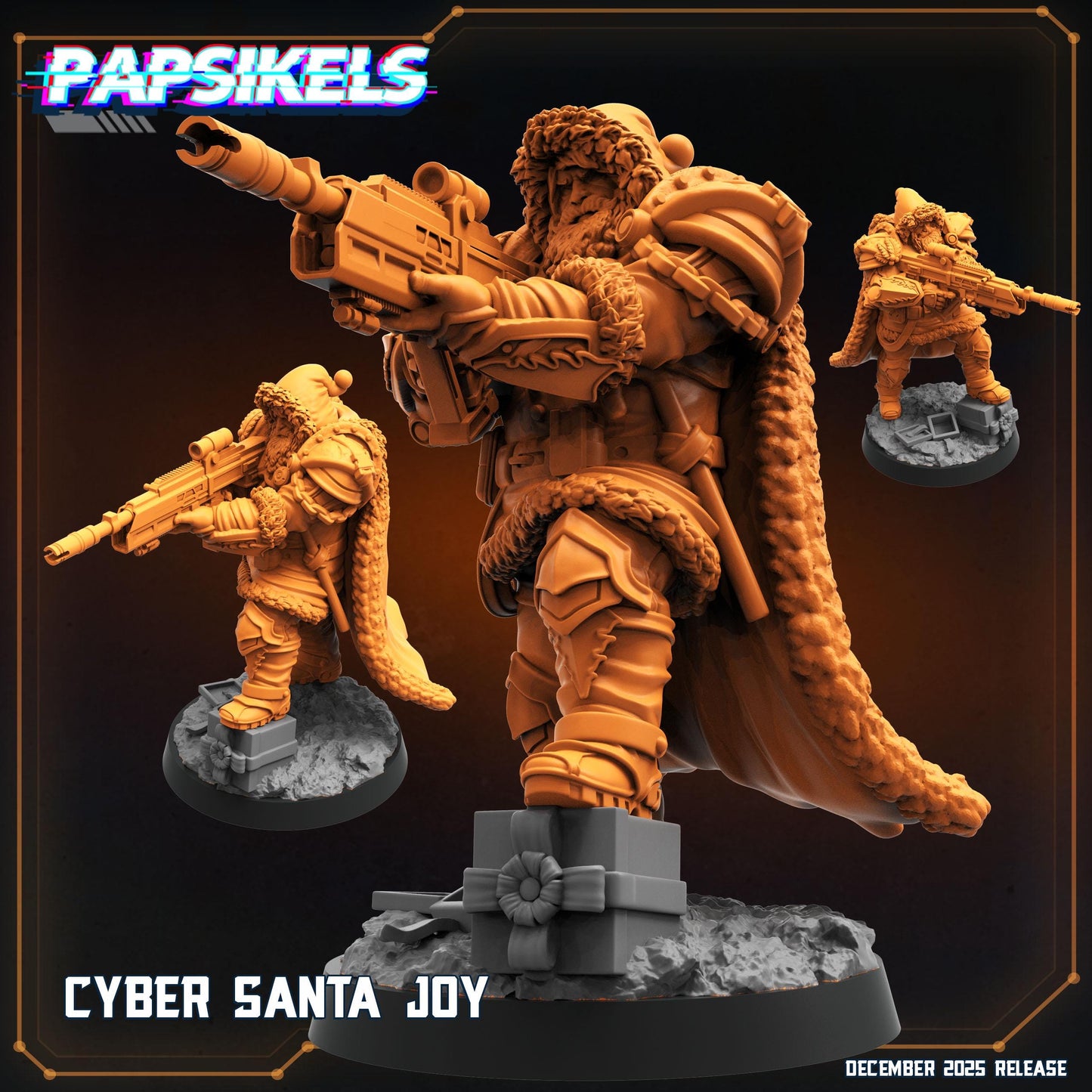 Cyber Santa - 32mm Sci-fi Miniature - Papsikel