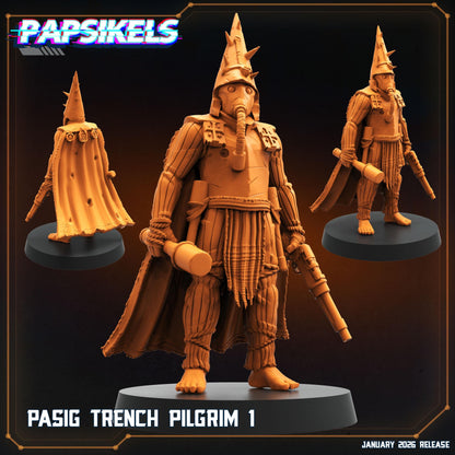 Trench Pilgrims - 32mm Sci-fi Miniature - Papsikel