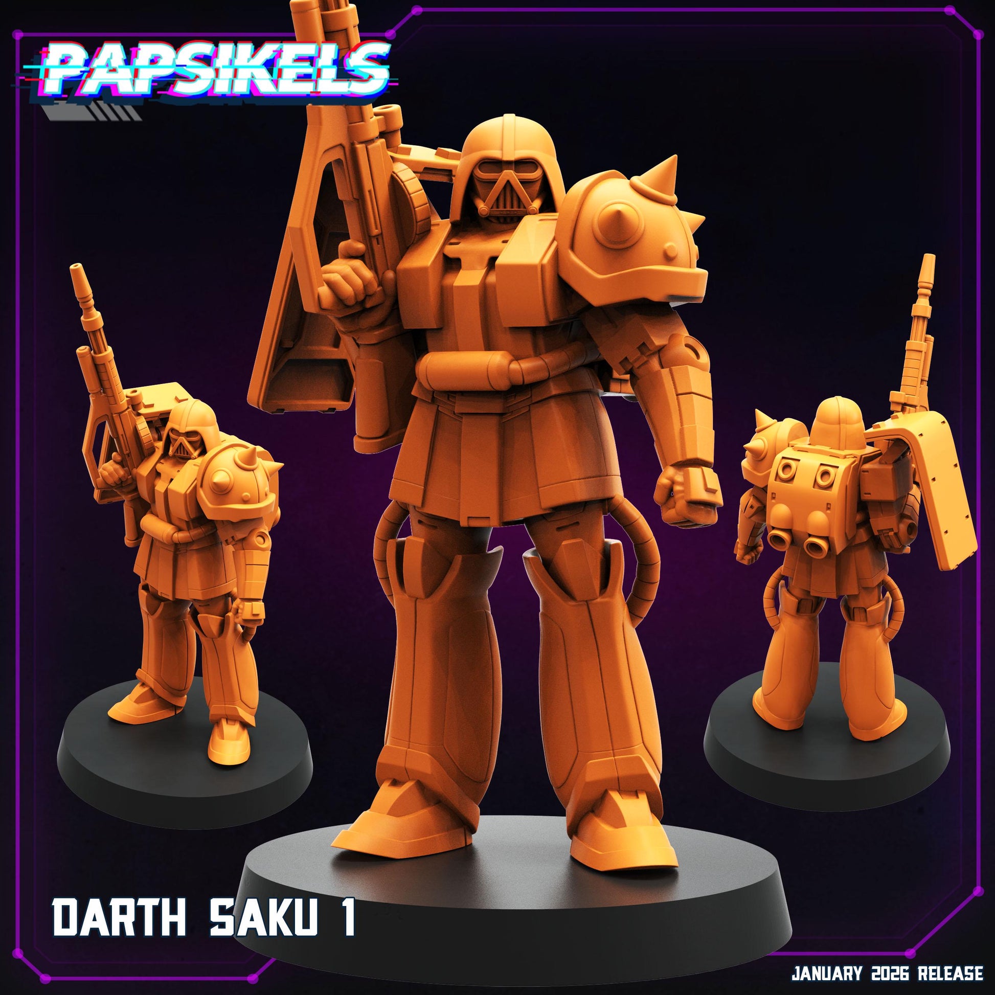 Darth Saku - 32mm Sci-fi Miniature - Papsikel