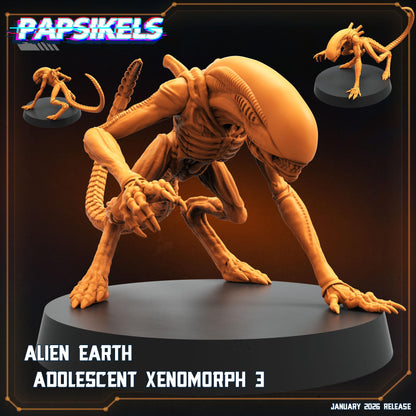 Adolescent Xenoform - 32mm Sci-fi Miniature - Papsikel
