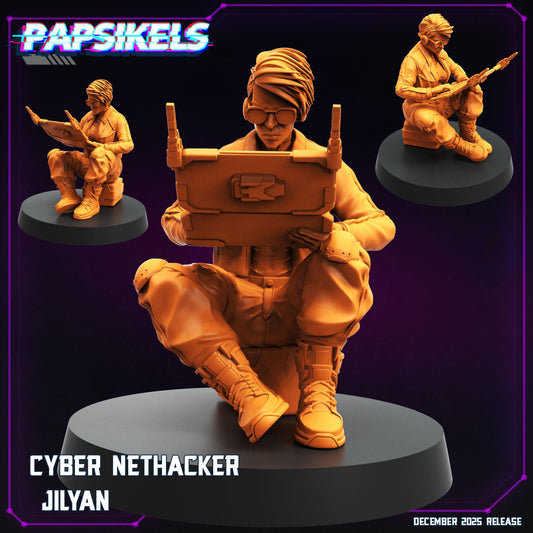 Cyber Nethacker - 32mm Sci-fi Miniature - Papsikel
