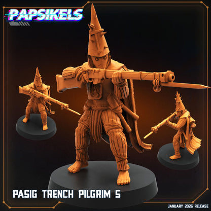 Trench Pilgrims - 32mm Sci-fi Miniature - Papsikel