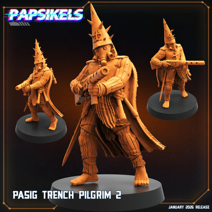 Trench Pilgrims - 32mm Sci-fi Miniature - Papsikel