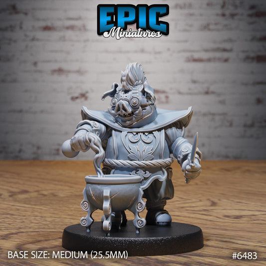 Alchemist Pig - 32mm Fantasy Miniature - Tabletop -