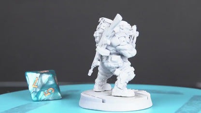 Ugok colonial Officer Captain Rene Rekestas -  Resin Miniature Miniature - Sci- Miniature - Tabletop Miniature Resin Miniature - Papsikel